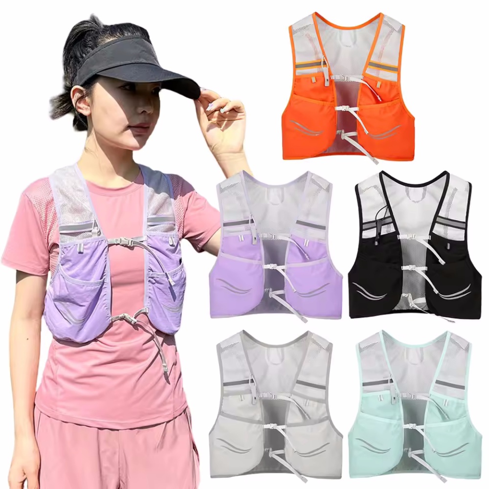 Reflective Cycling Vest - Odblaskowa kamizelka do biegania z hydratacją