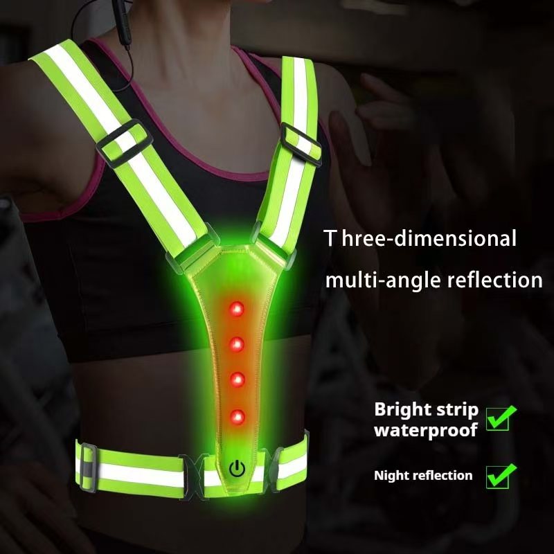 Reflective Cycling Vest - Kamizelka LED do biegania, odblaskowa, świecąca,
